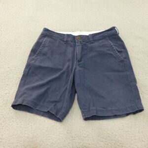 Abercrombie Fitch Shorts Mens 31 Blue Flat Front Preppy Pockets School Casual